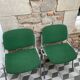 Pair of green DSC 106 chairs by Giancarlo Piretti