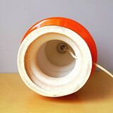 Orange ceramic lamp base 1970
