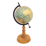 19th century world map globe by J. Forest