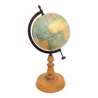 Globe terrestre mappemonde XIX° siècle par J. Forest