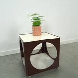 Table d'art Kubus Space Age Bruine