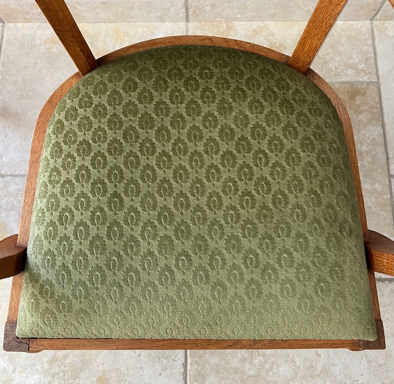 Paire de fauteuils Baptistin Spade 1940 en chêne clair