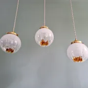 Suspension Space Age en verre de Murano, Mazzega, 1970