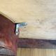 Console demi lune en cuir