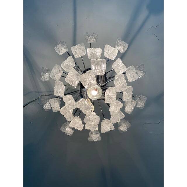 Contemporary leaflets murano glass chandelier in vintage style