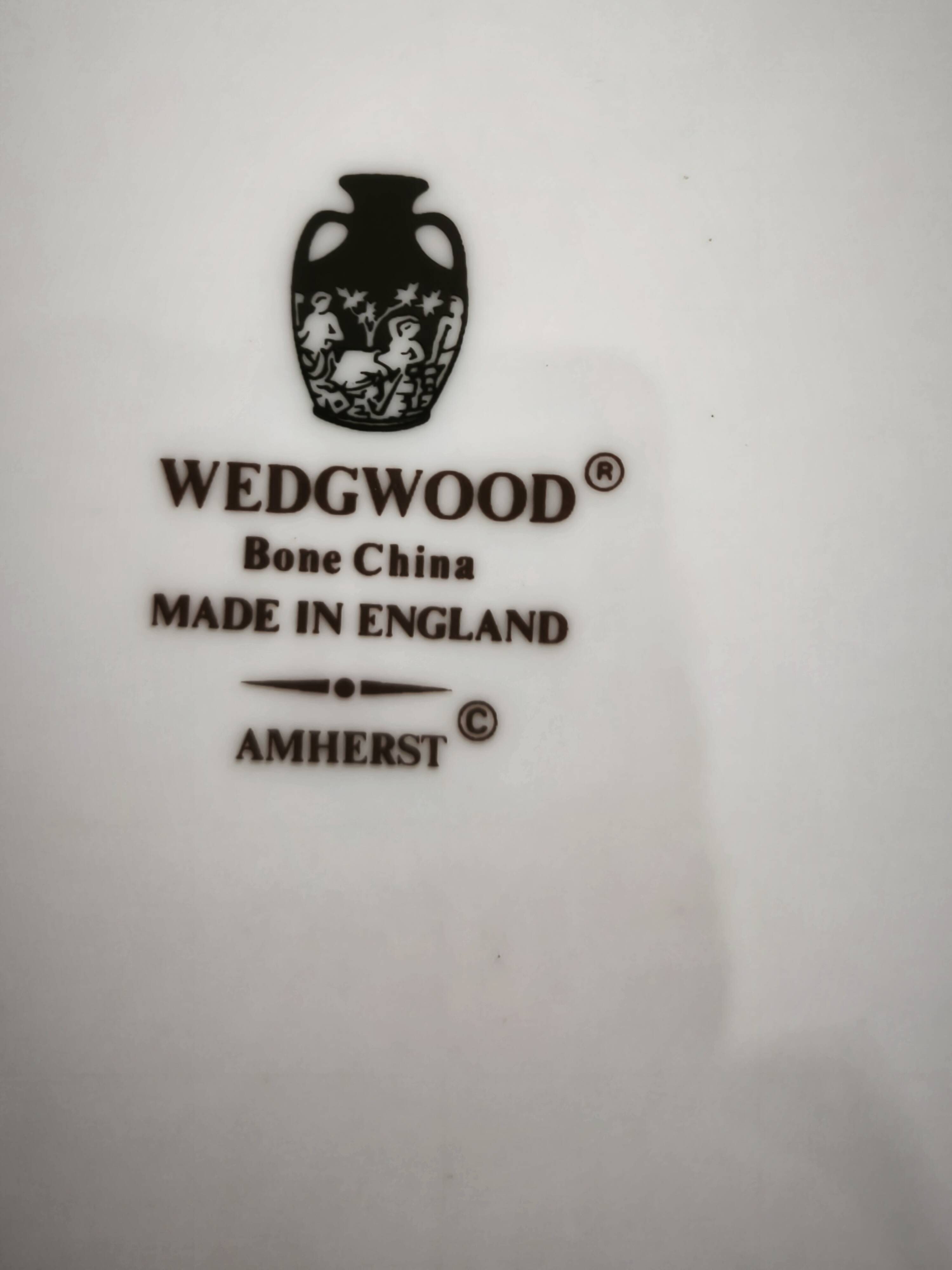 Extra-flat large pie dish English porcelain Wedgwood model Amherst