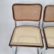 Chaises tubulaires chromées vintage 1970 Italie