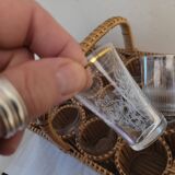 1930 wicker liqueur service basket