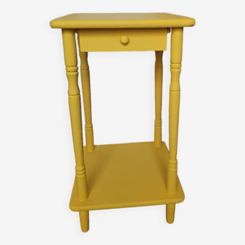 Yellow pedestal table