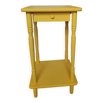 Yellow pedestal table