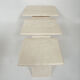 Set of 3 vintage travertine coffee tables, italy, 1970