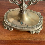 Swivelling brass mirror