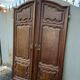 Pair of antique oak wardrobe doors
