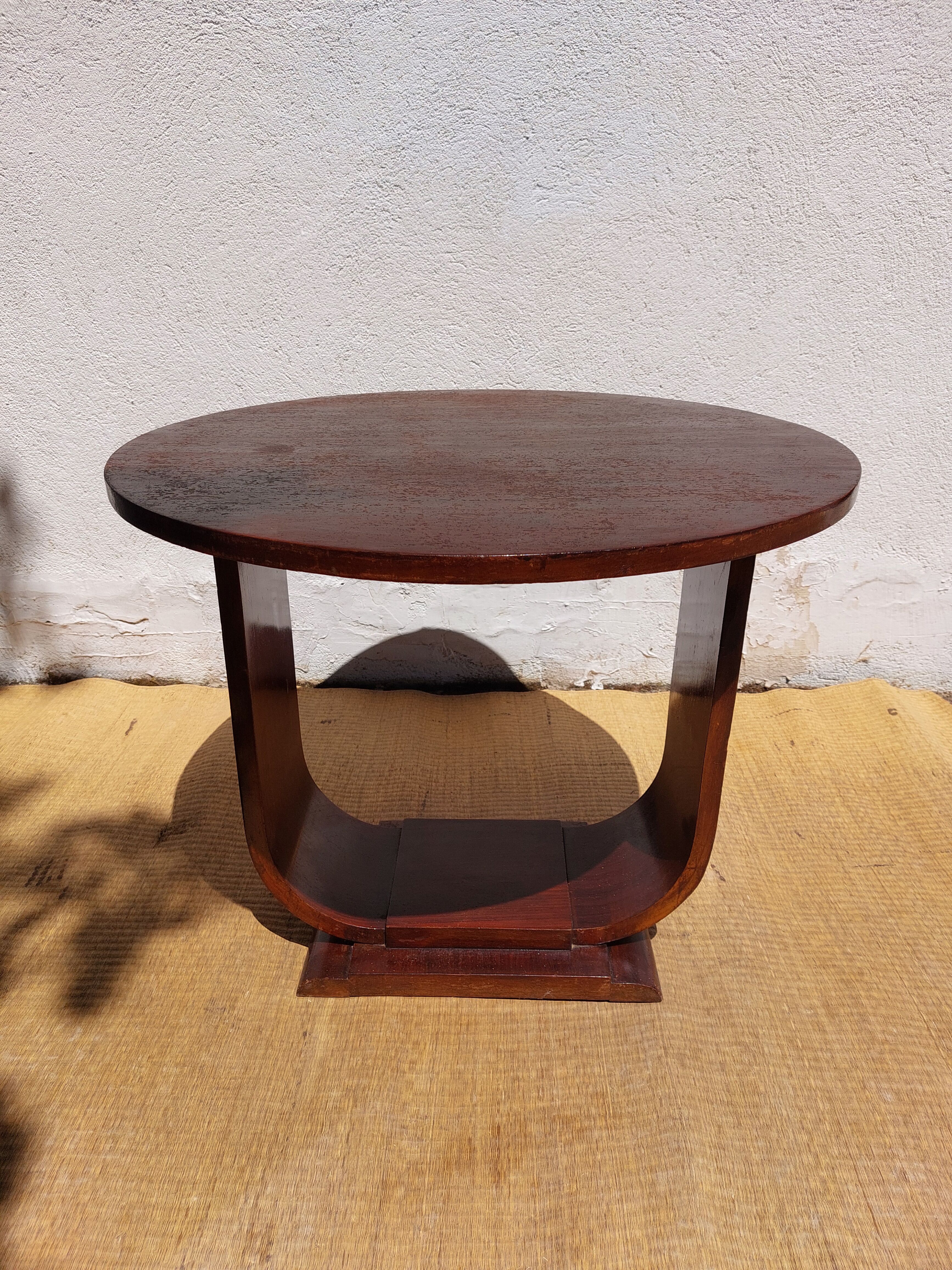 round pedestal table, Art Deco