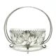 Sugar bowl, postmodernism, silver-plated brass, HEFRA, Poland, 1970s