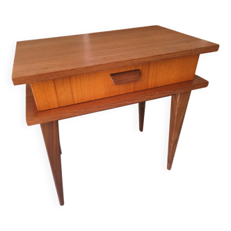Scandinavian style teak bedside table from the late 60s