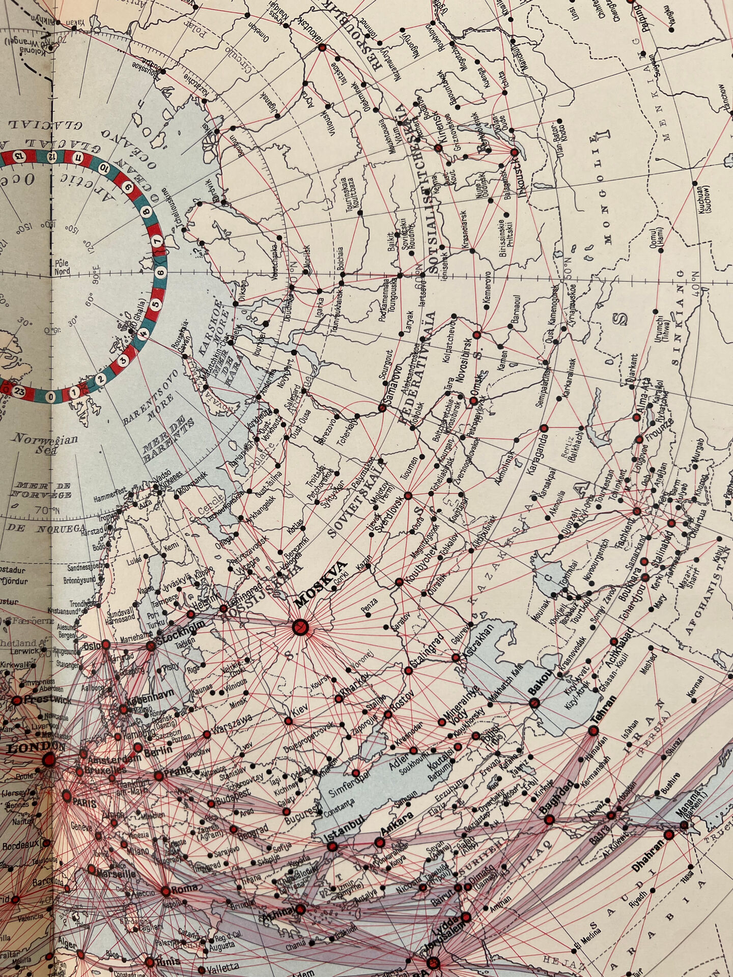 Airlines — Northern Hemisphere | Polar Projection