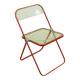 Red Plia Lucite folding chair by G. Piretti for Castelli Italy