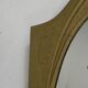 Oval gold mirror with faceted edge, 1950s