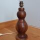 Handmade turned wooden foot lamp