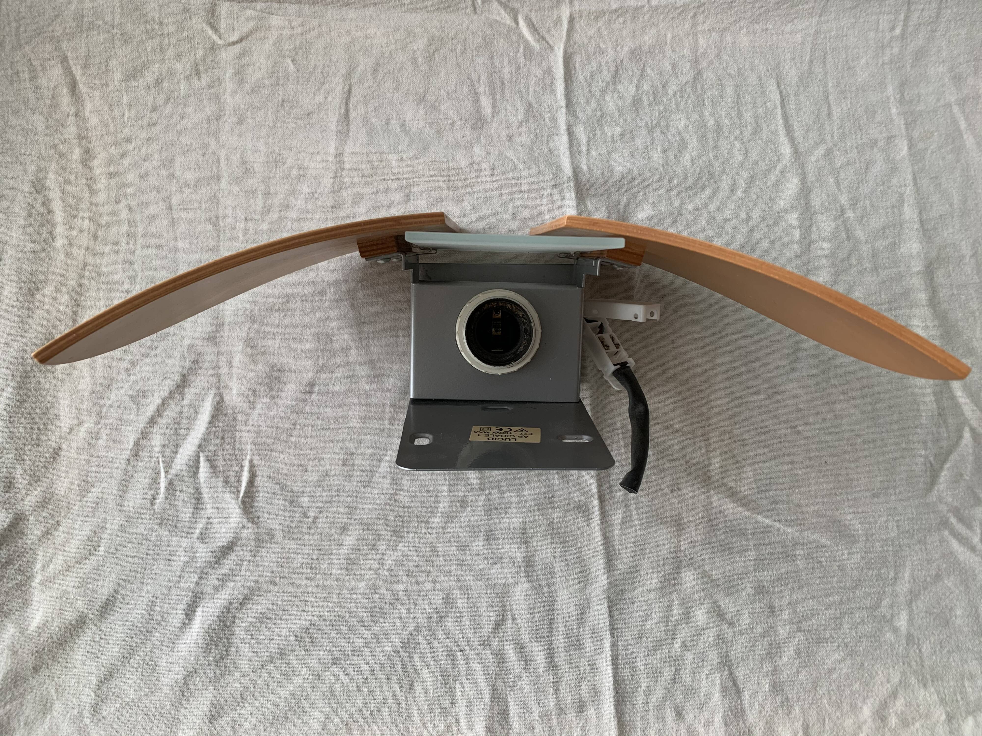 Pair of wooden sconces Lucid 1980