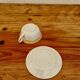 Set of 3 pastel mugs with vintage bowl