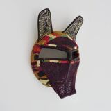 Folk art Handwoven decorative mask from Panama, Nemboro