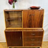 Bureau bibliothèque en teck rétro des années 60 (environ 1960) Un meuble fantastique et polyvalent