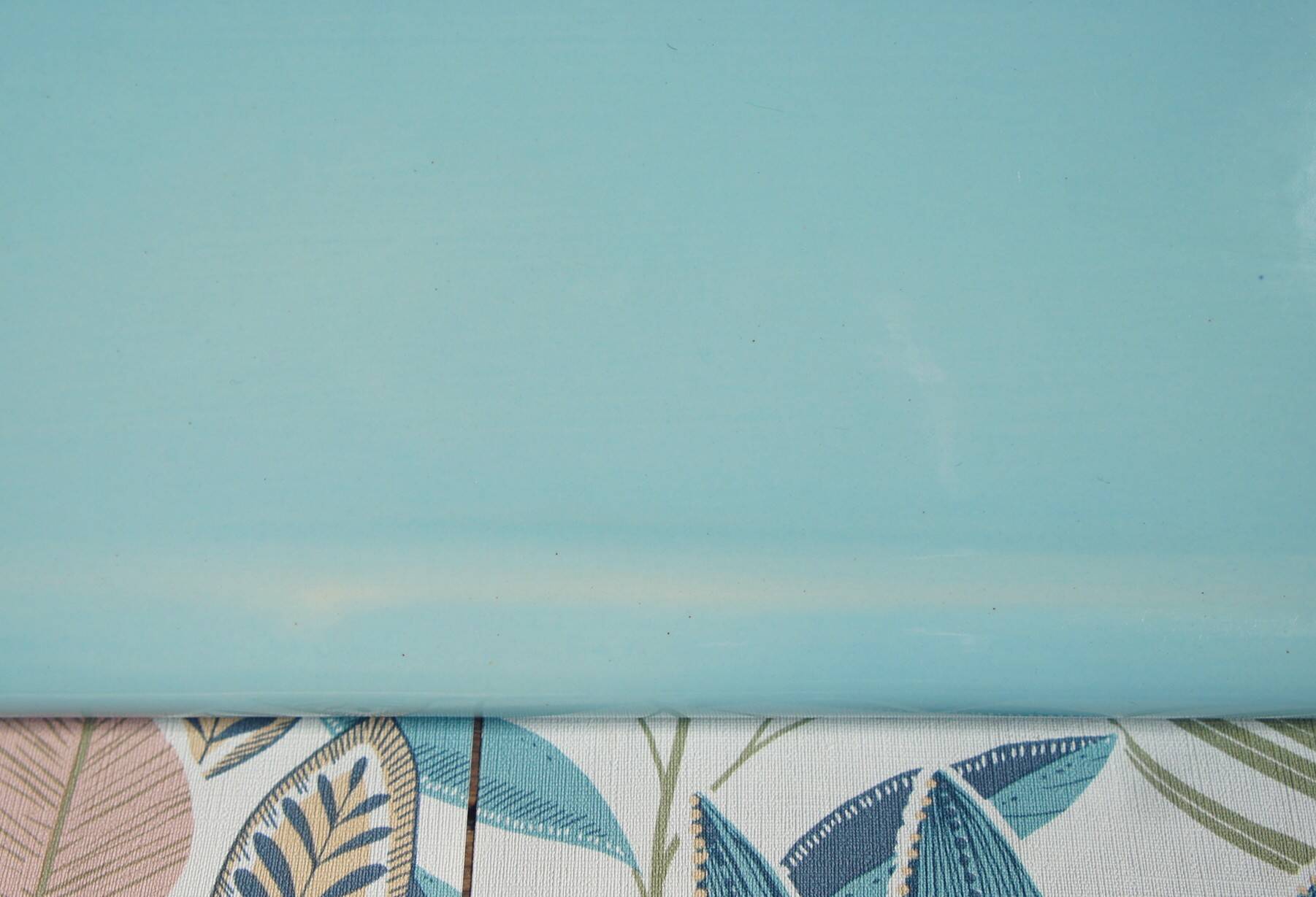Set of 2 blue porcelain shelves, Porcher 1960