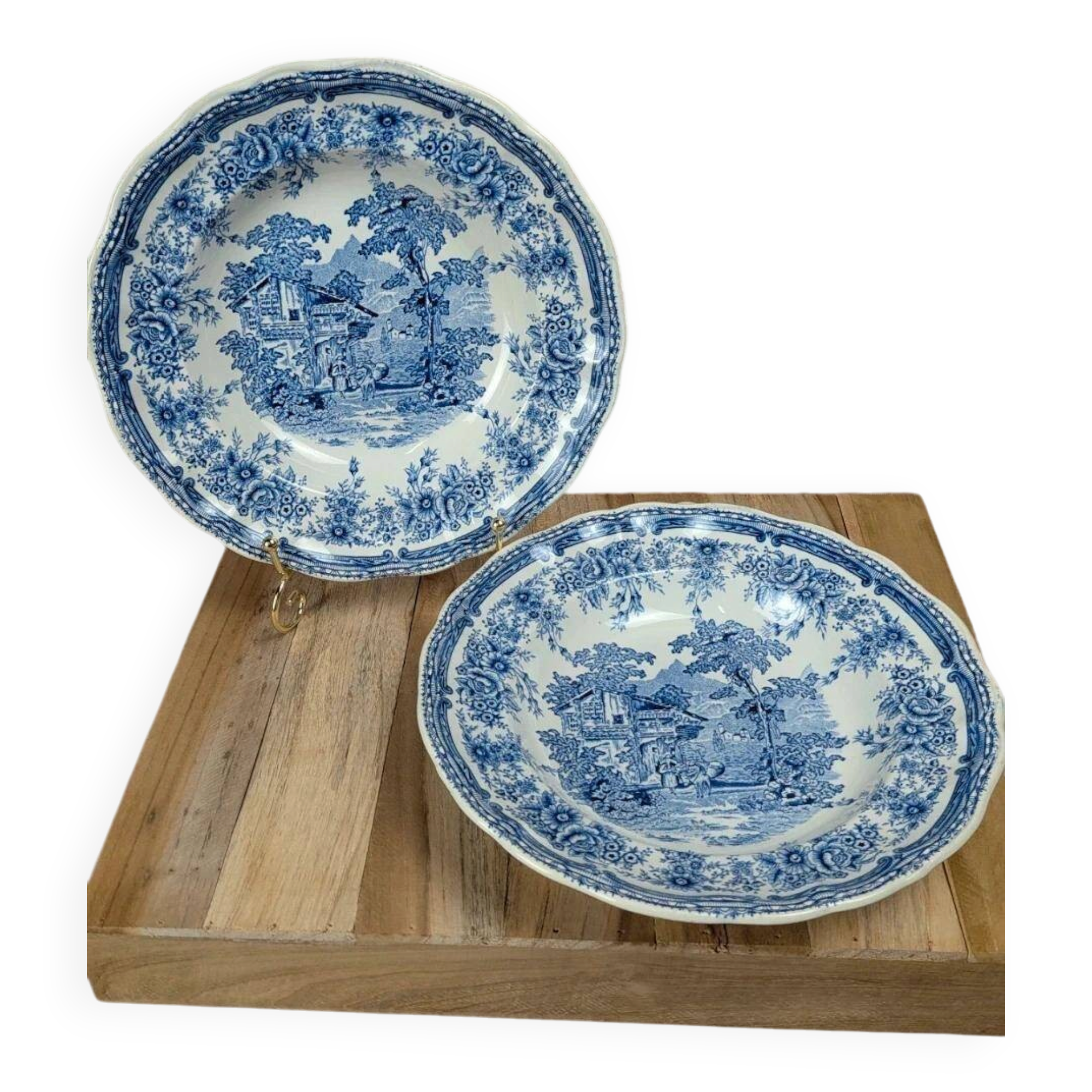 Set of 2 deep plates Lunéville – model The Cottage