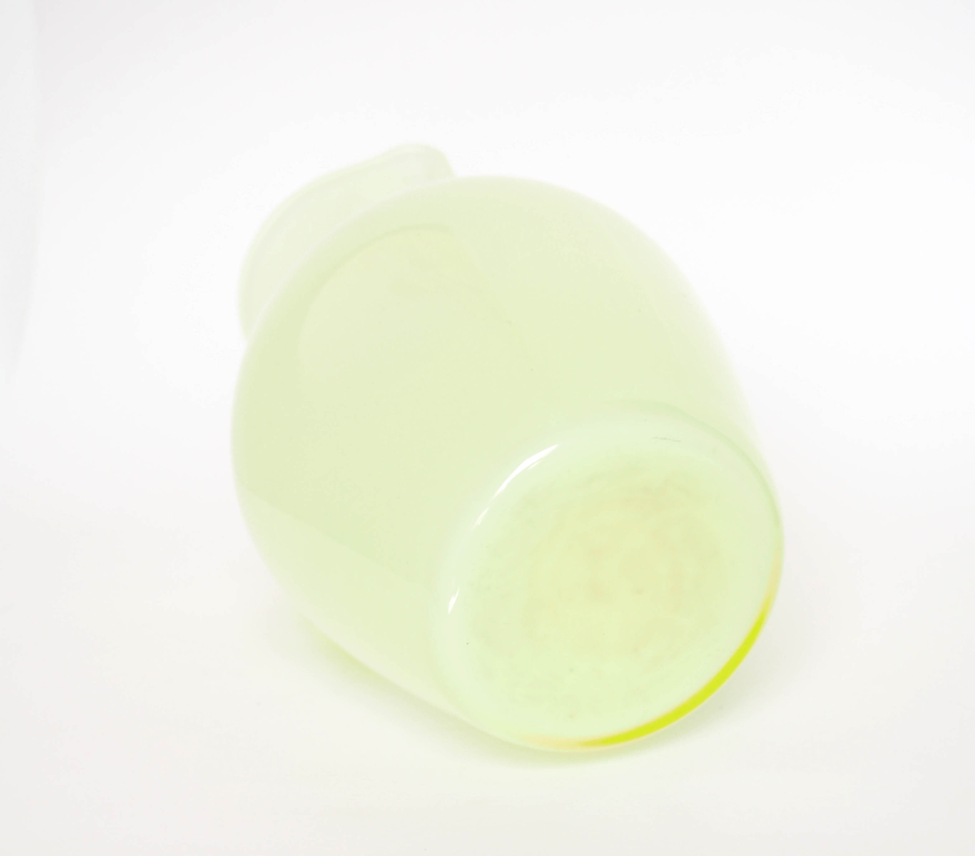 Opalescent glass pitcher