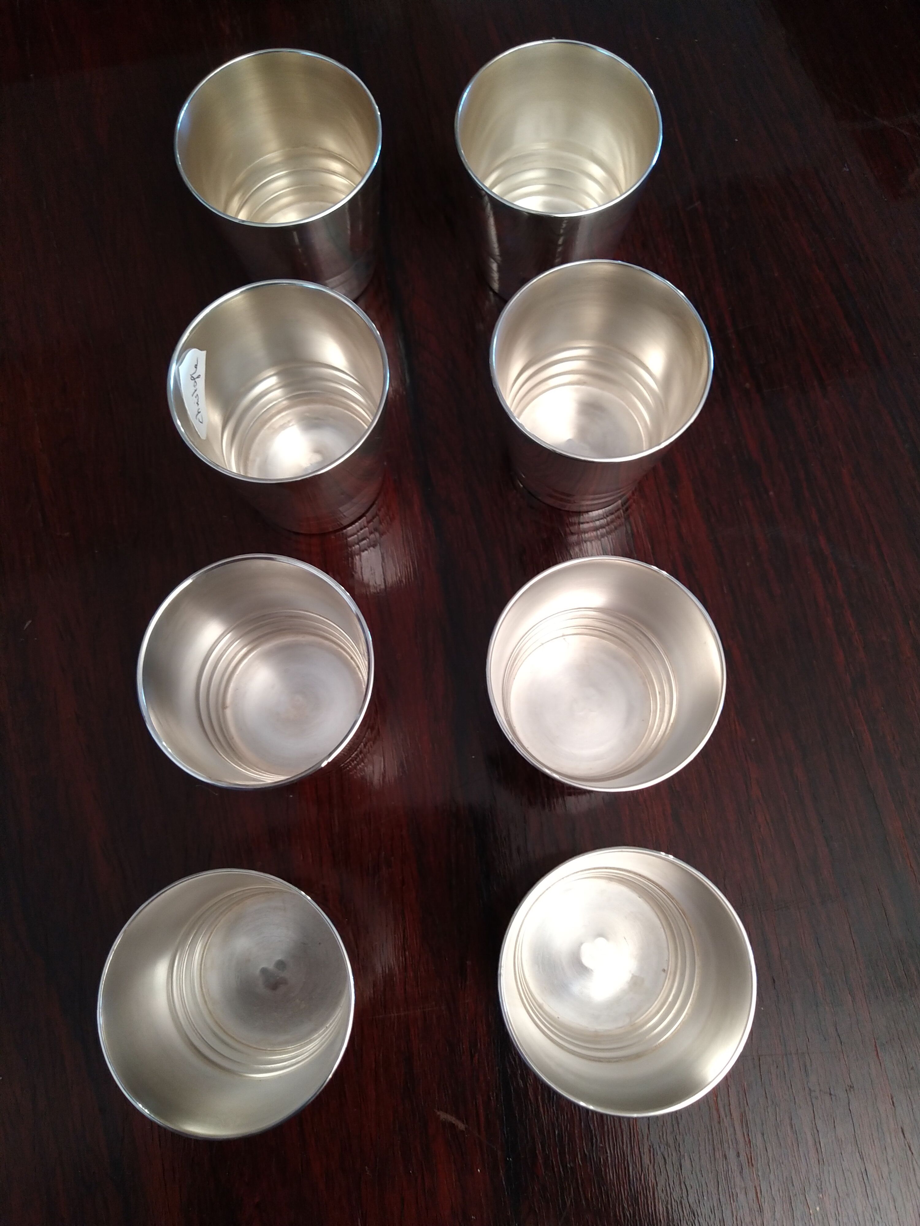 Set de 8 gobelets christofle en métal argent