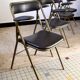 Lot de 4 chaises pliantes métal et skaï