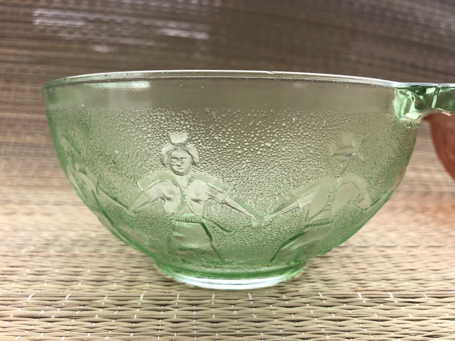 Green glass Breton bowl