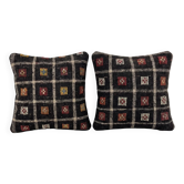 Set of 2 vintage kilim cushion covers 48x48 cm