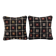 Set of 2 vintage kilim cushion covers 48x48 cm