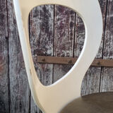 Pair Baumann chairs white seagulls, vintage, 70s