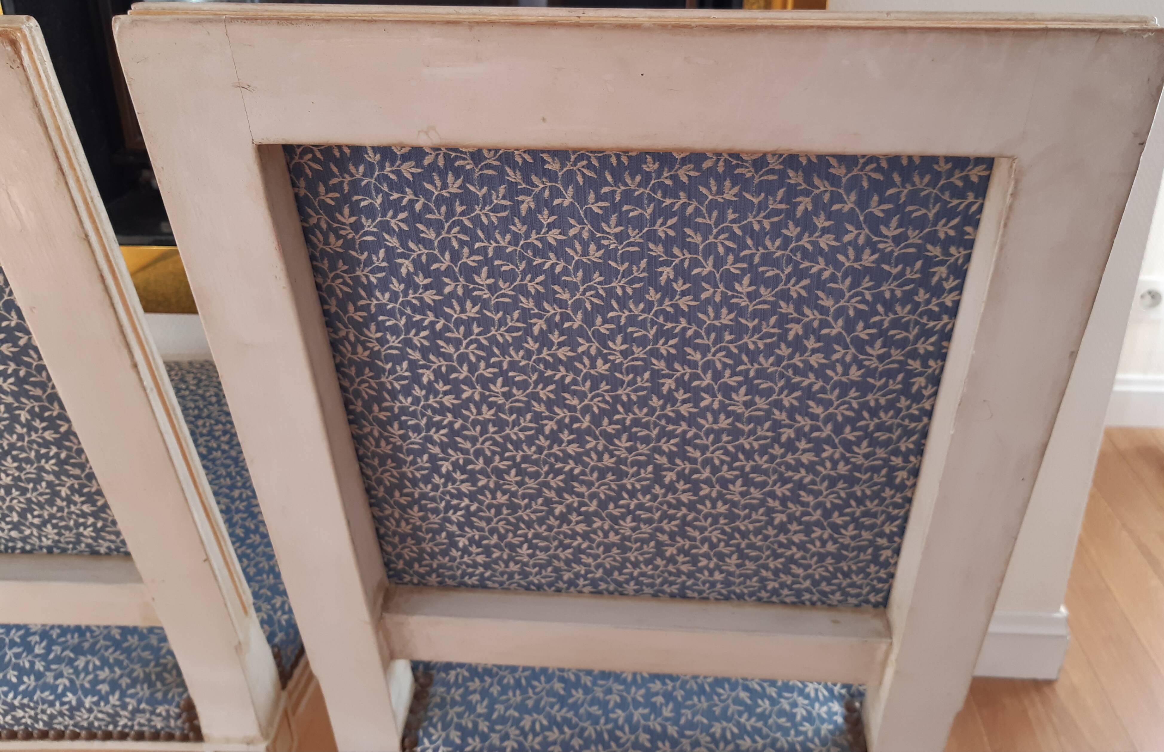 Two Louis XVI Jacob style chairs early 20th