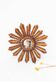 Vintage sun mirror witch's eye in gilded wood (39 cm)