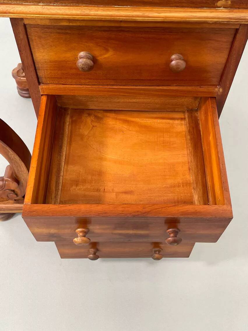20th century Davenport desk with walnut piano top