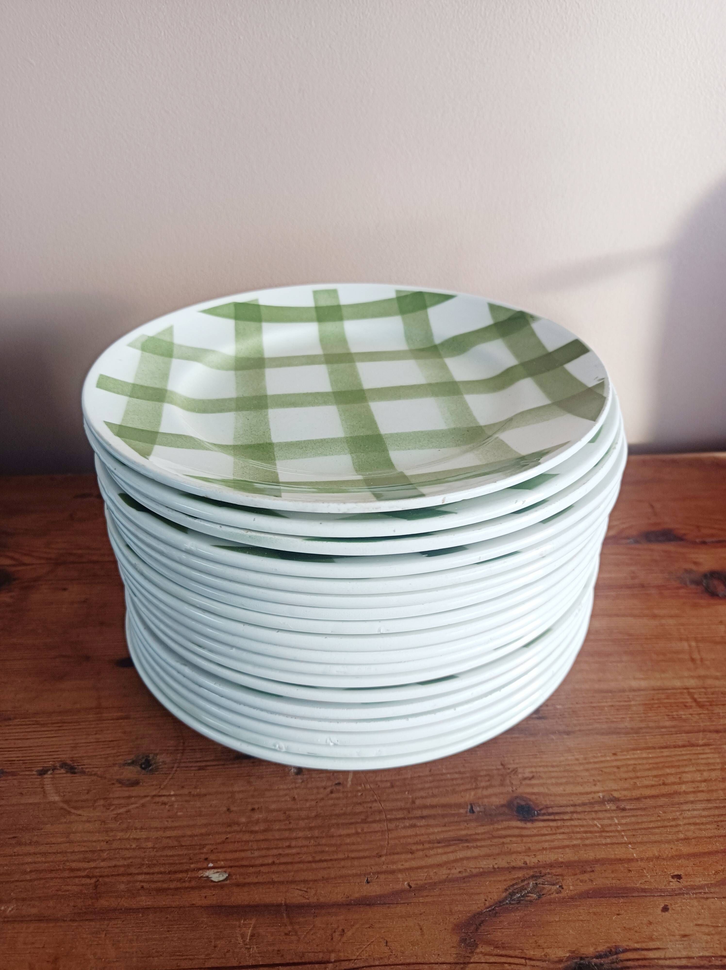 Set of 6 dessert plates Moulin des Loups, Tablecloth
