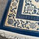 Large Chinese wool rug 200 x 310 cm — Blue & beige (Beijing style)