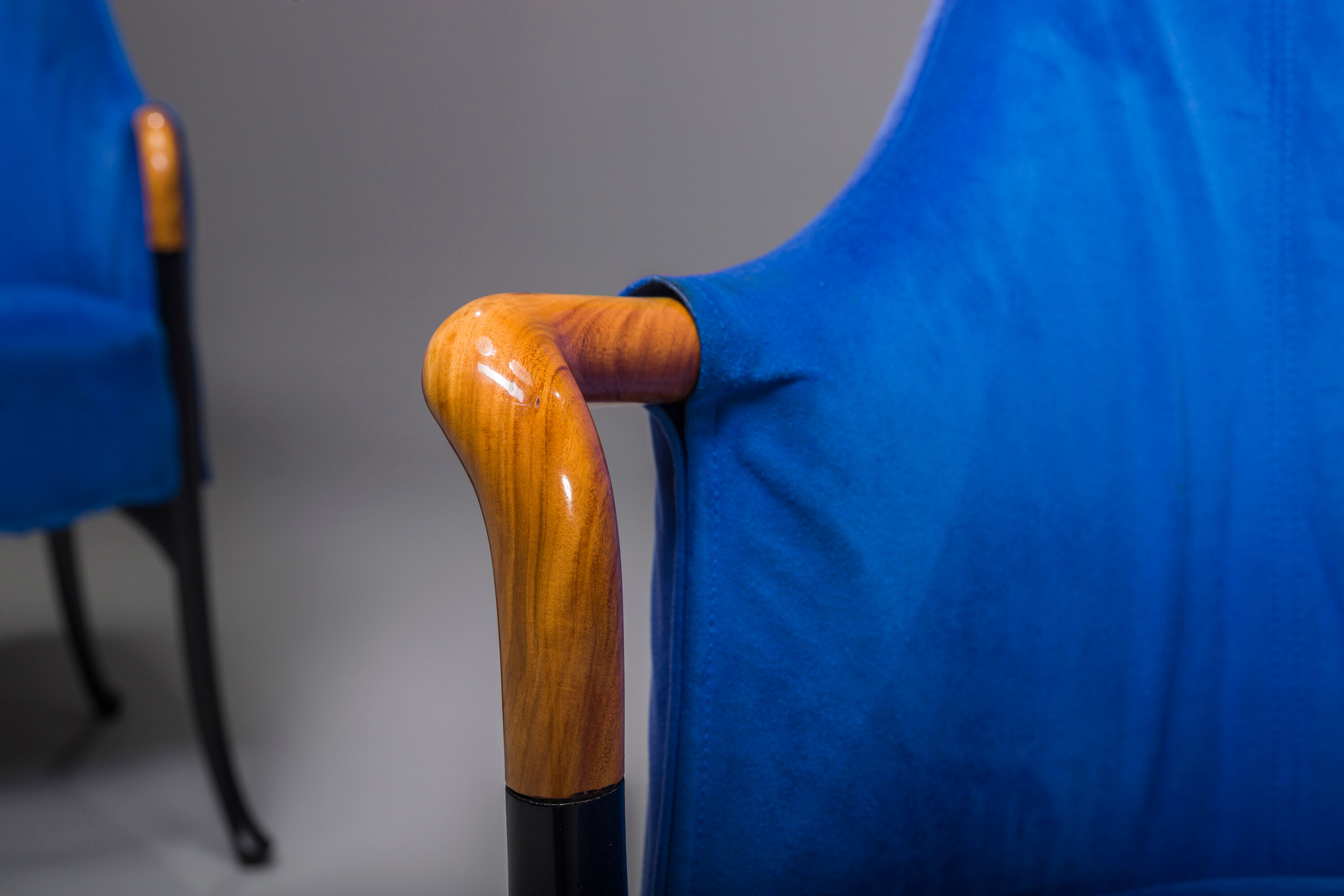 Italian alcantara project Armchairs by Umberto Asnago for Giorgetti/Progetti, 1980s