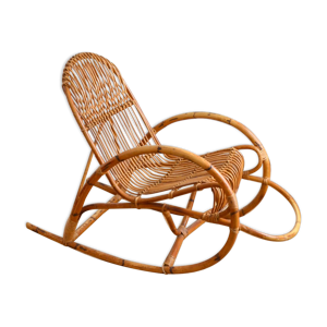 rocking chair en rotin