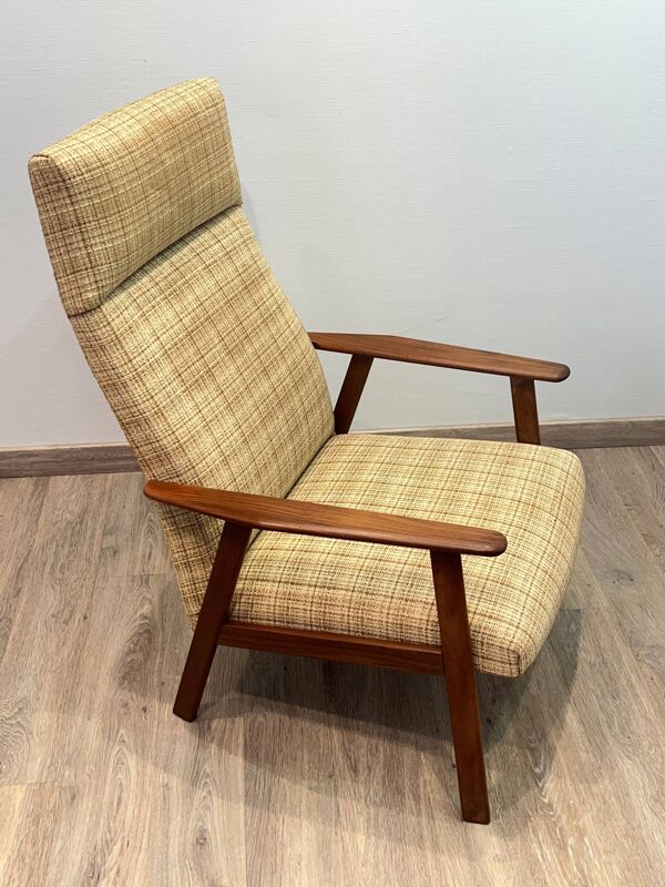 Fauteuil scandinave en teck années 60 Danemark