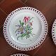 Assiette Lunéville décor fleural ajourée