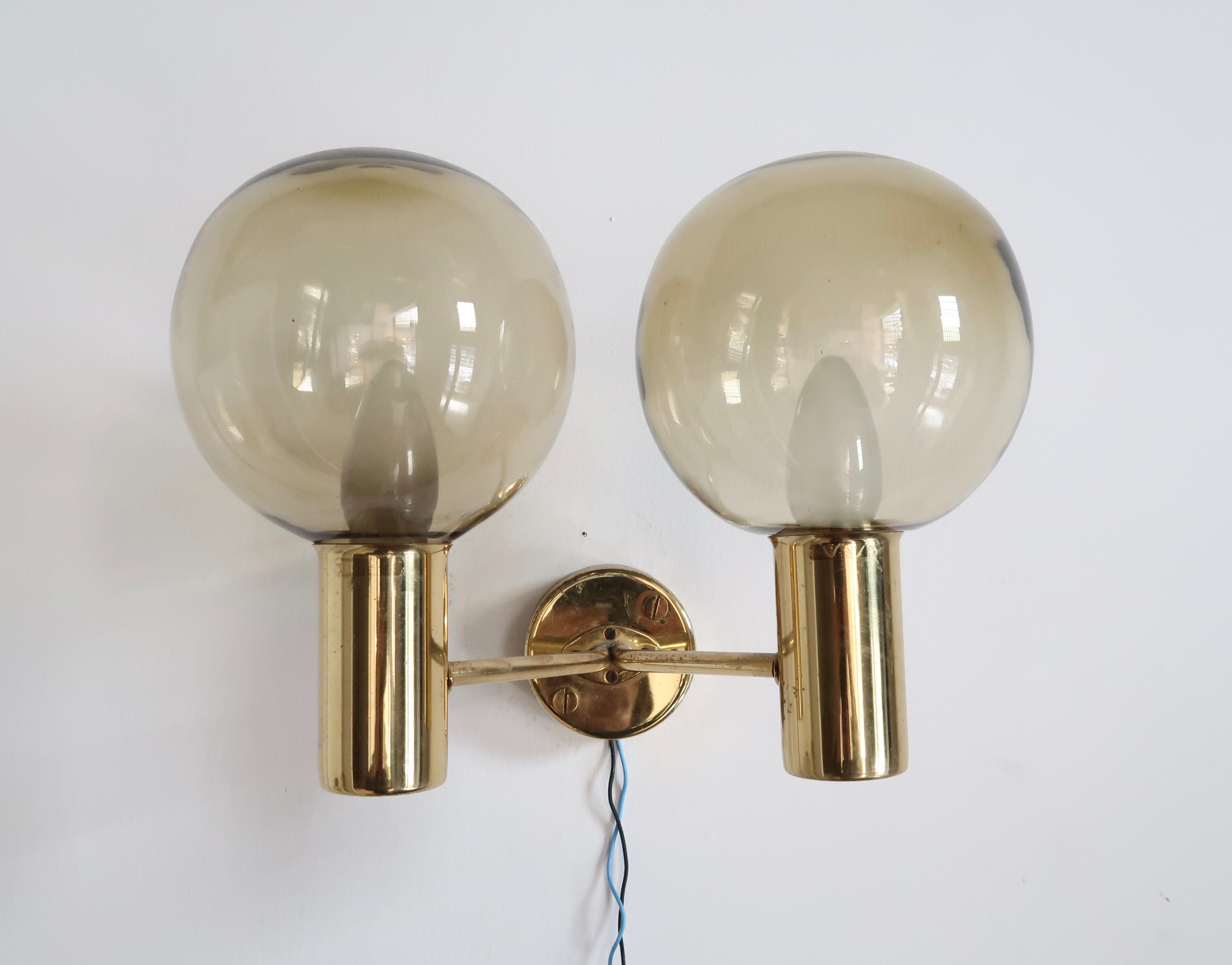 Pair of wall lamp by Hans-Agne Jakobsson for Markaryd, Sweden