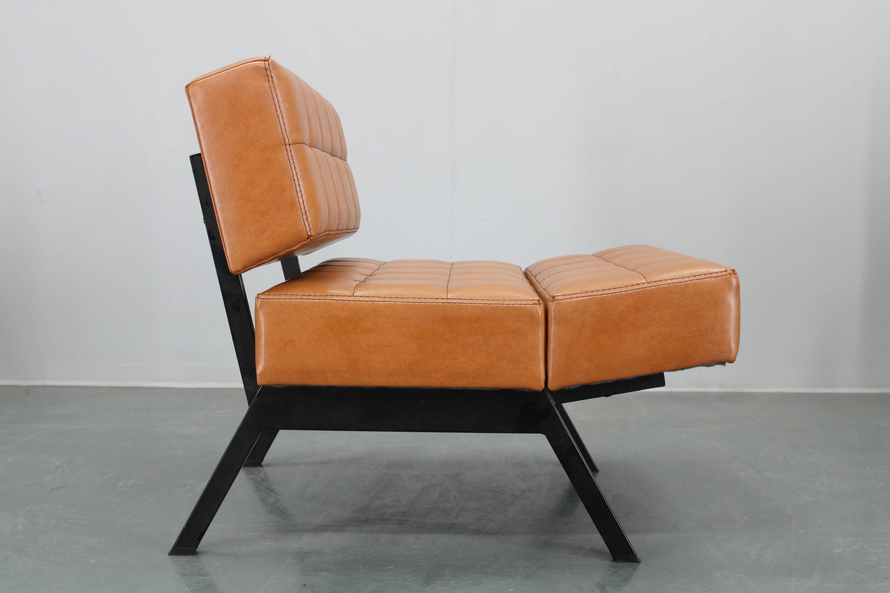 1970s Brevetti IPE Set Of Three RARE Convertible Lounge Chairs, Italy
