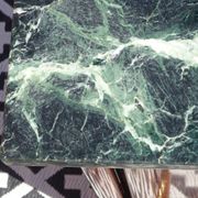 Flamed mahogany enfilade with sea green marble in Empire style.