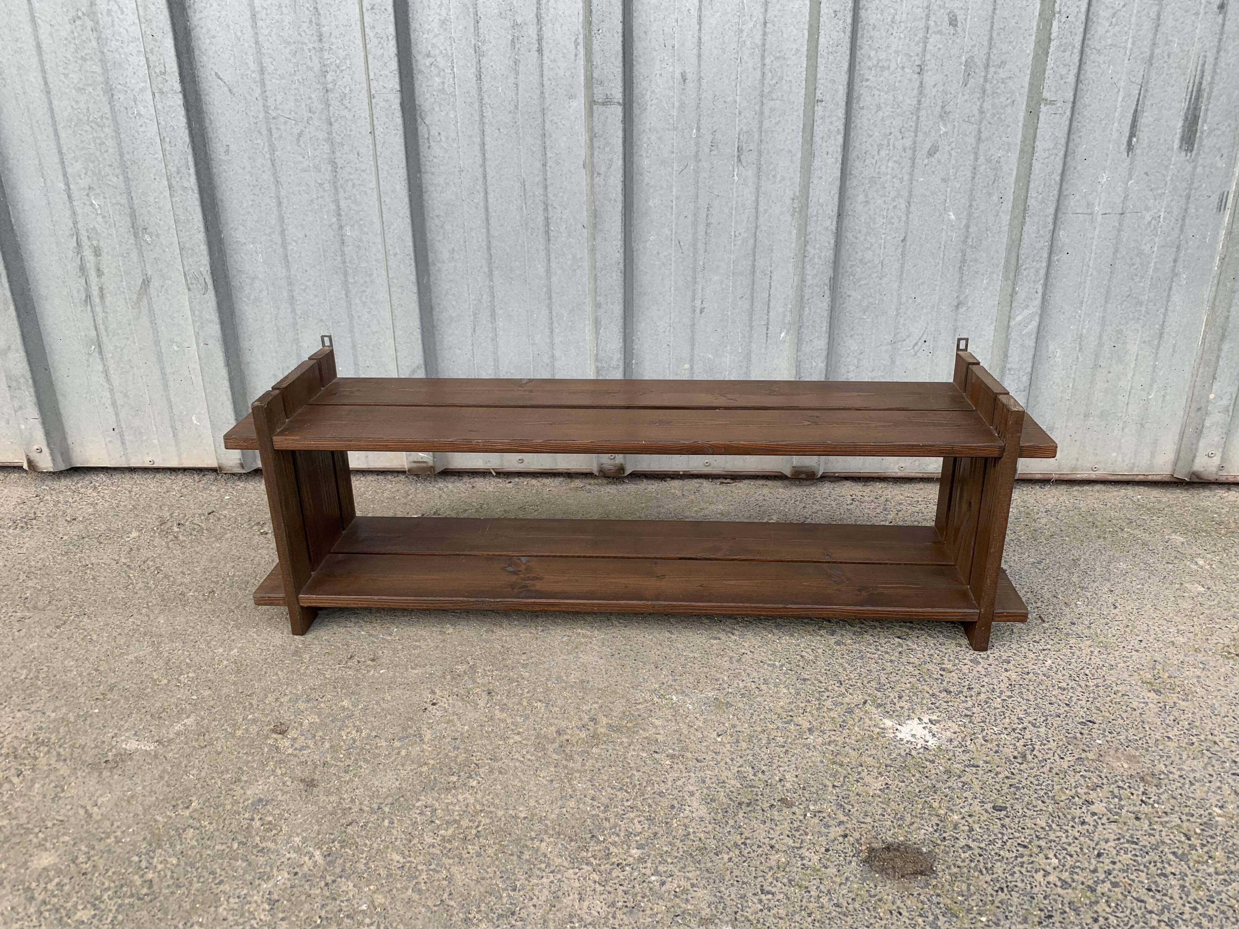 Antique wooden wall shelf
